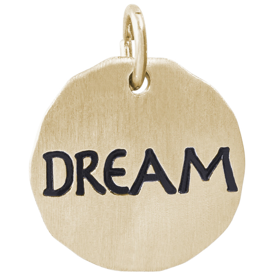 Rembrandt 14k Yellow Gold Dream Charm Tag Charm