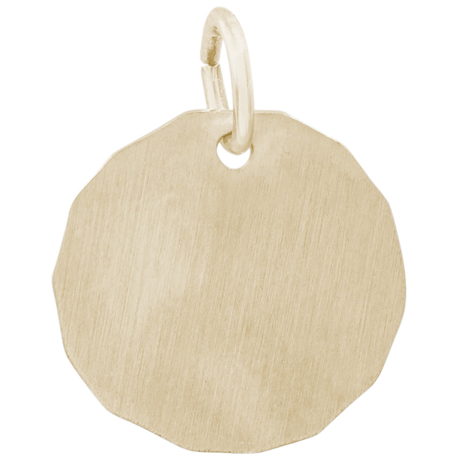 Rembrandt 14k Yellow Gold Plain Charm Tag Charm