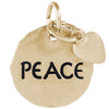 Rembrandt 14k Yellow Gold Peace Tag W/Heart Charm