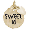 Rembrandt 14k Yellow Gold Sweet 16 Tag W/Heart Charm