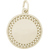 Rembrandt 14k Yellow Gold Filigree Disc Small Charm