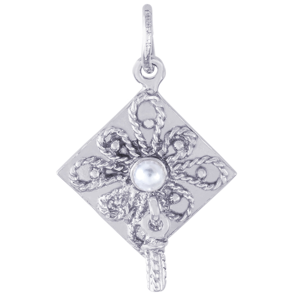 Rembrandt Sterling Silver Graduation Cap Charm