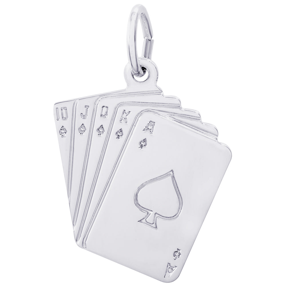 Rembrandt Sterling Silver Cards Charm