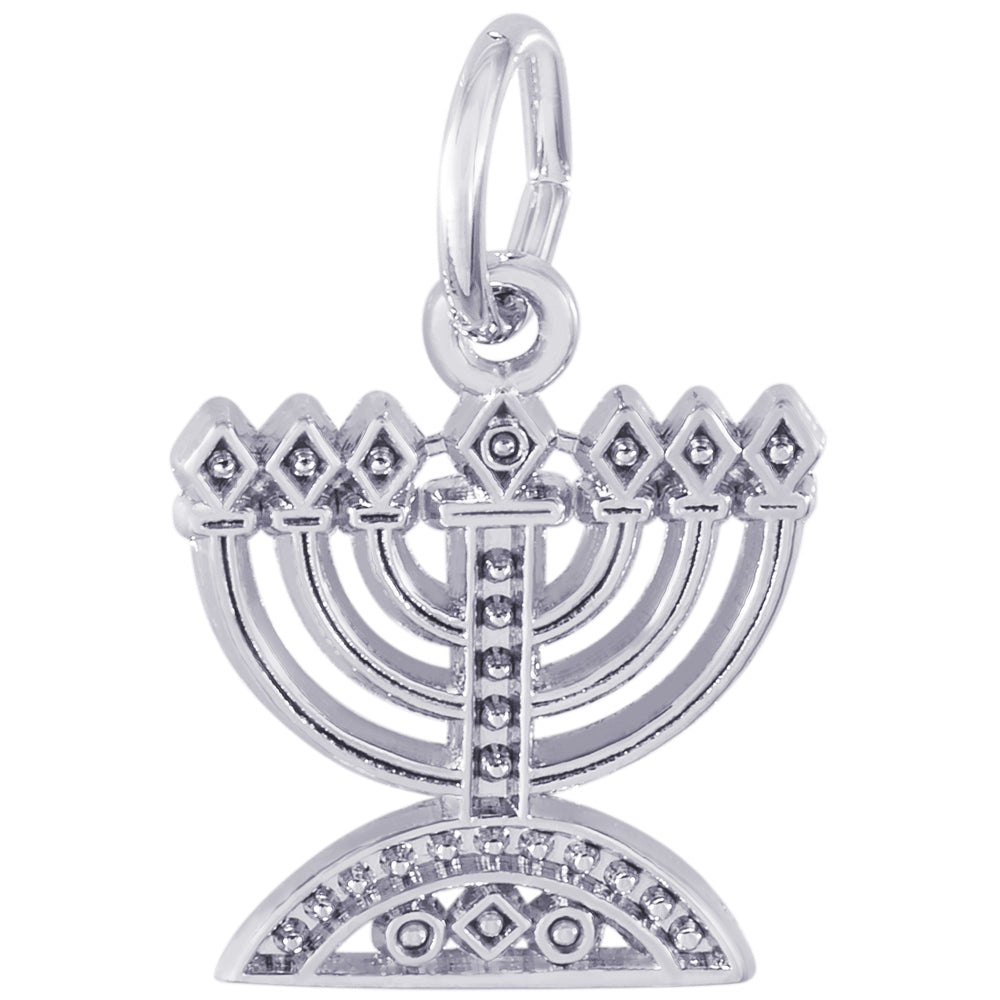 Rembrandt Sterling Silver Menorah Charm
