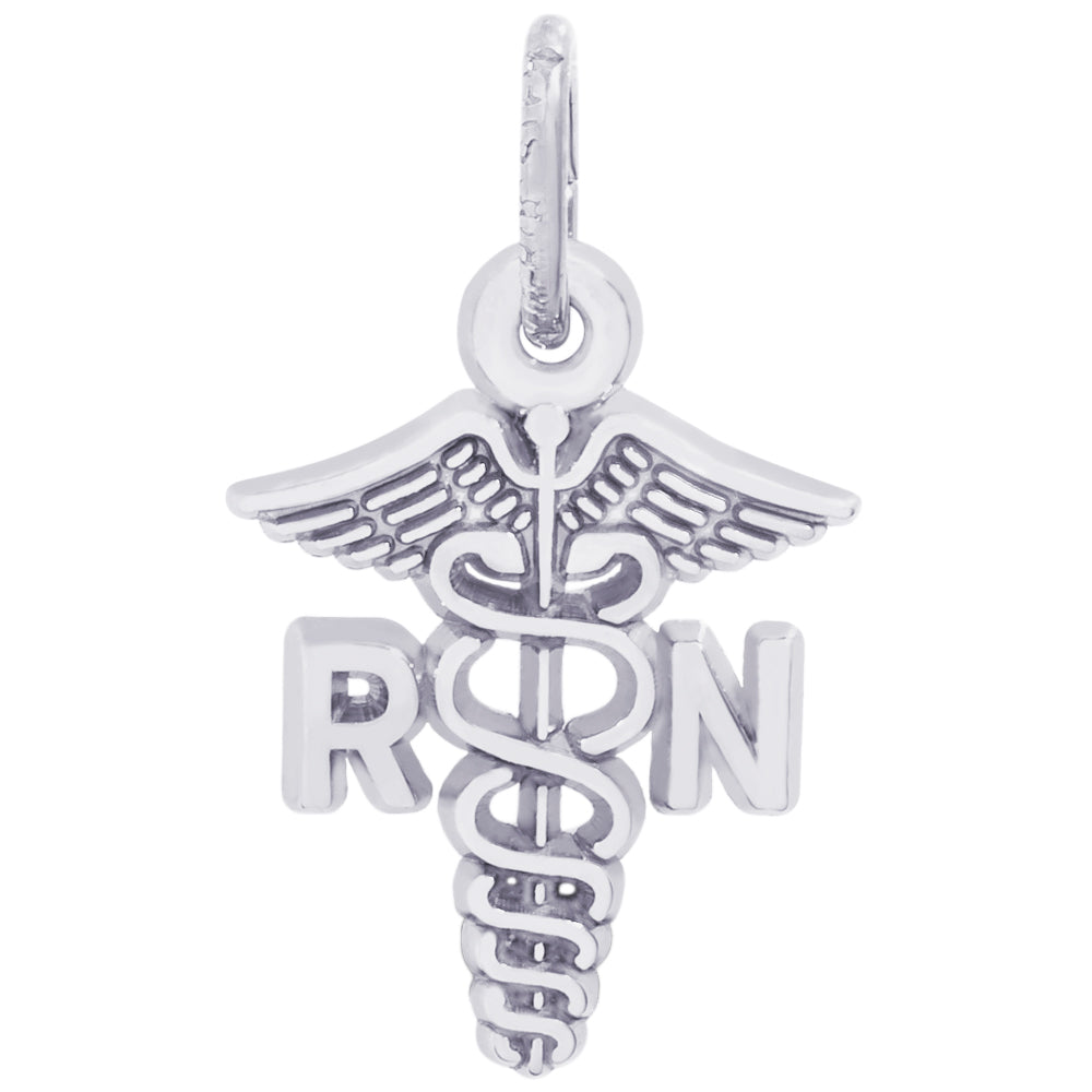 Rembrandt Sterling Silver RN Caduceus Charm
