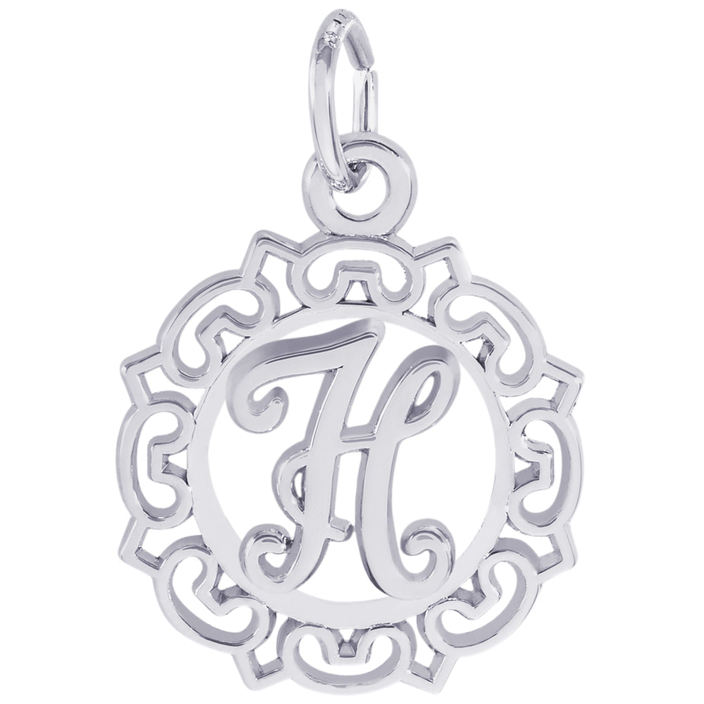Rembrandt Sterling Silver Initial H Charm