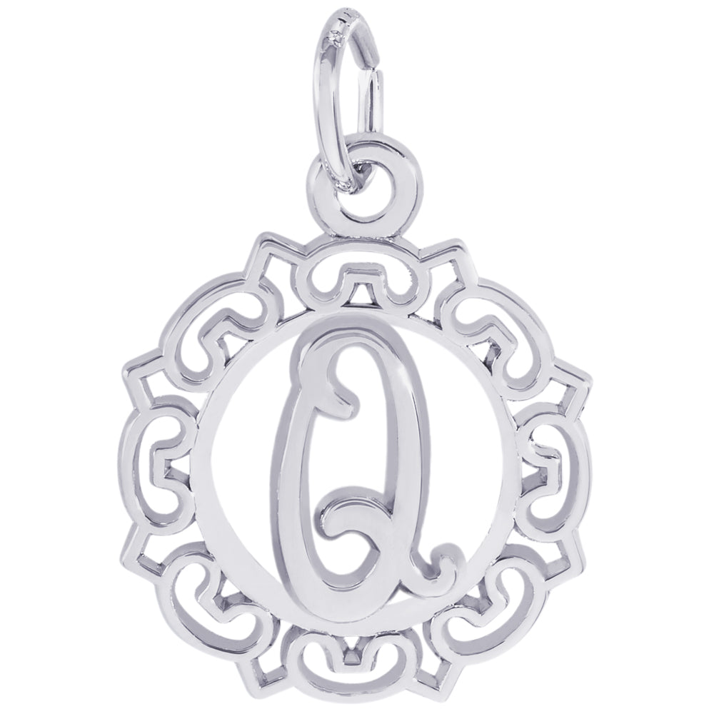 Rembrandt Sterling Silver Initial Q Charm