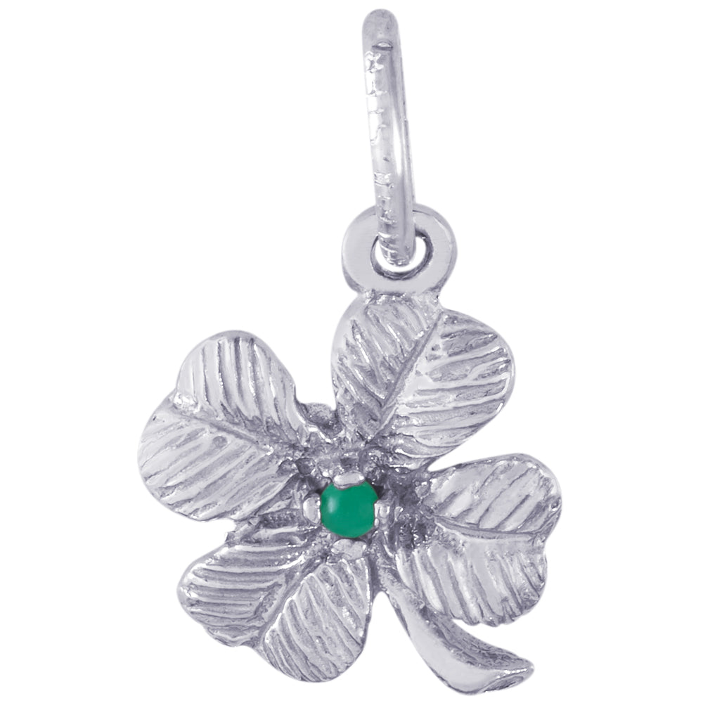 Rembrandt Sterling Silver 4 Leaf Clover Charm