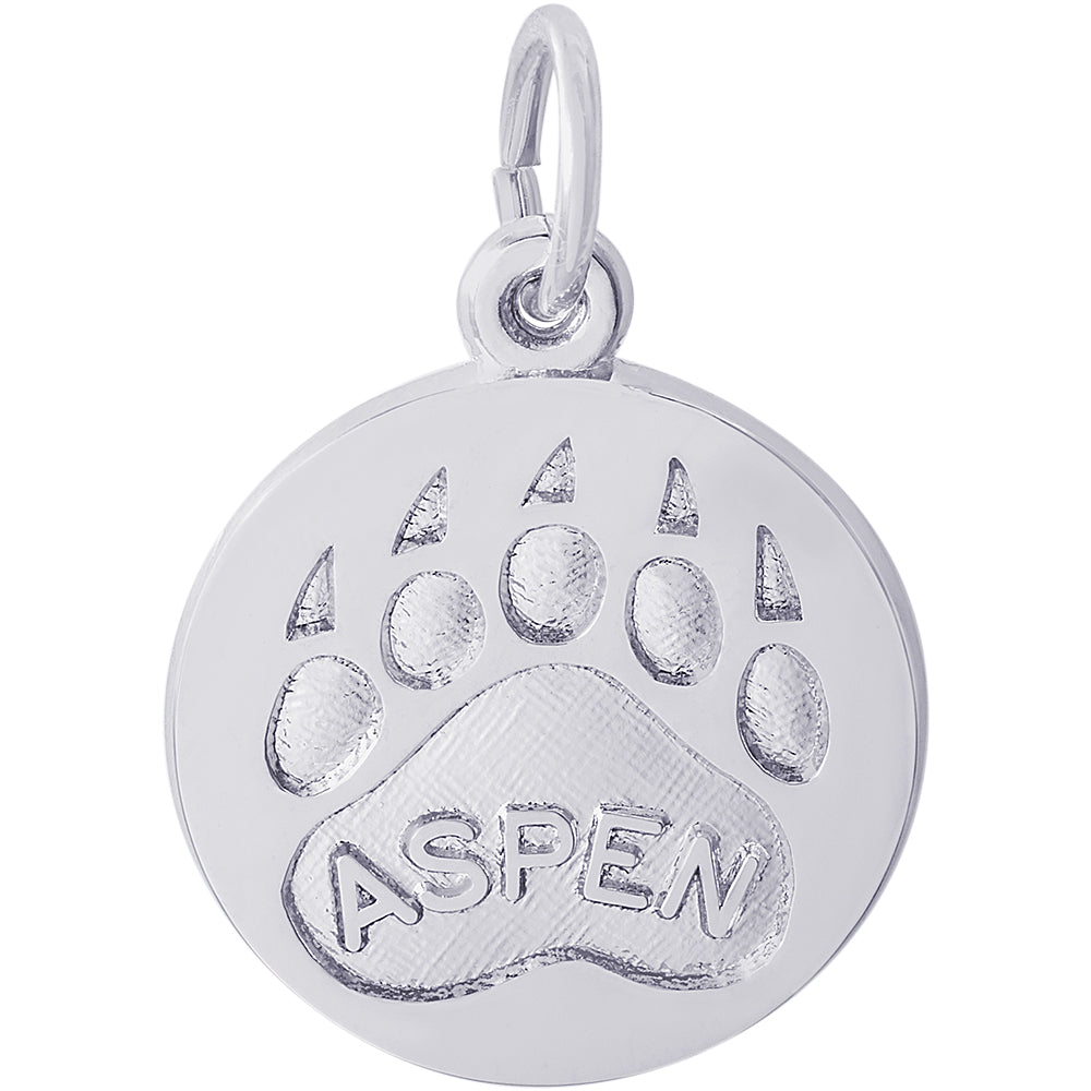 Rembrandt Sterling Silver Aspen Bear Paw Print