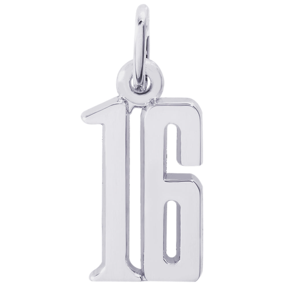 Rembrandt Sterling Silver Number 16 Charm