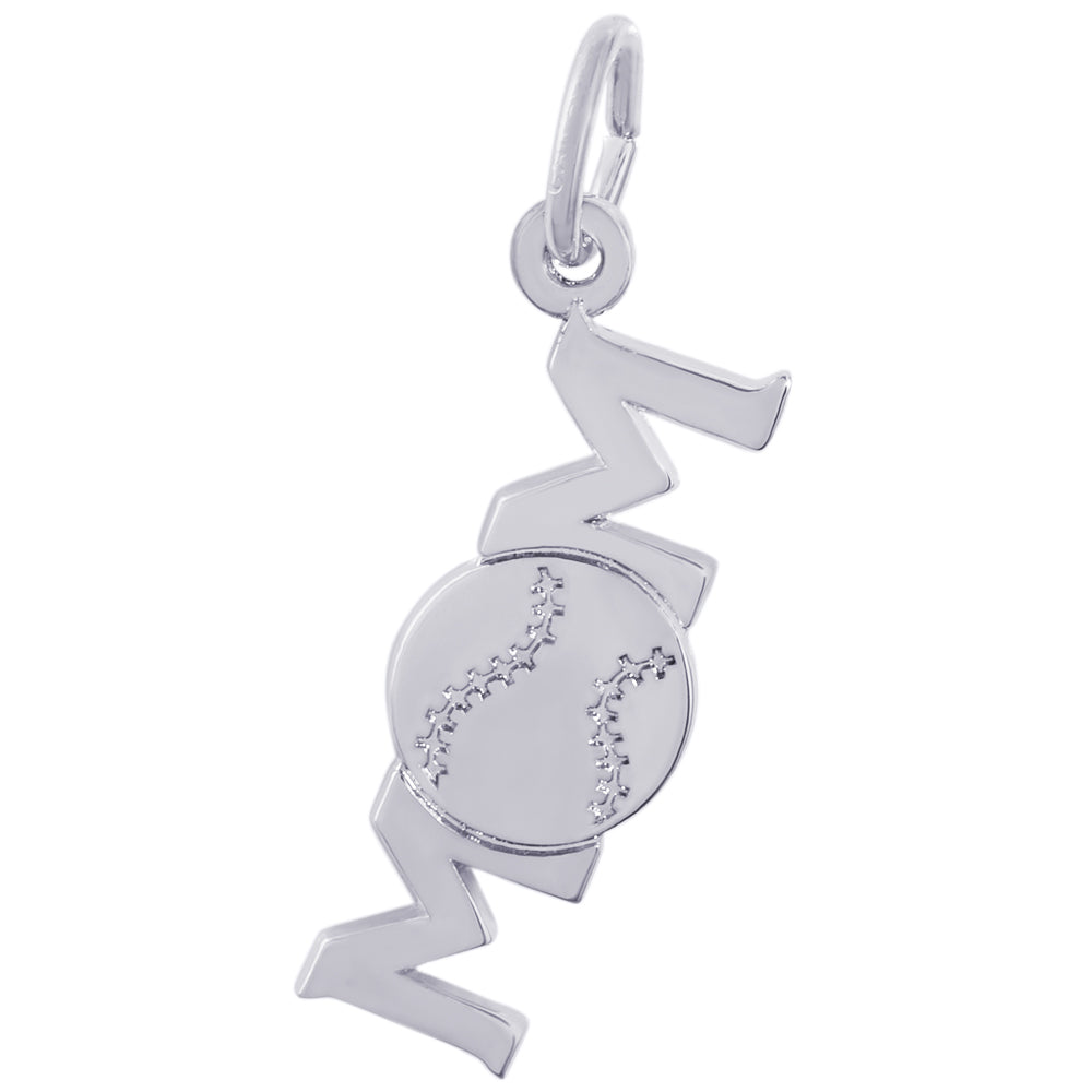 Rembrandt Sterling Silver Baseball Mom Charm