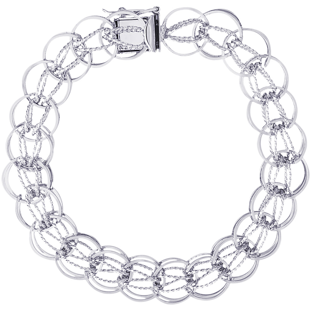 Rembrandt Sterling Silver 7 Inch Charm Bracelet