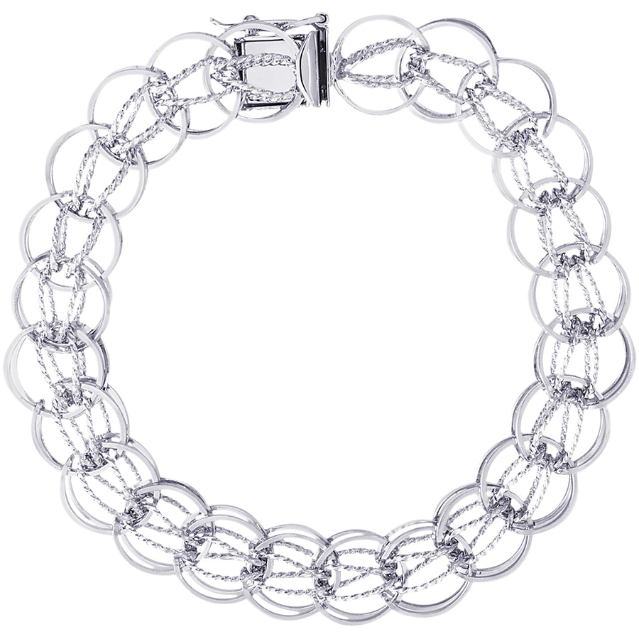 Rembrandt Sterling Silver 8 Inch Charm Bracelet