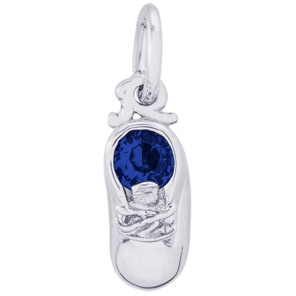 Rembrandt Sterling Silver 09 September Babyshoe Charm