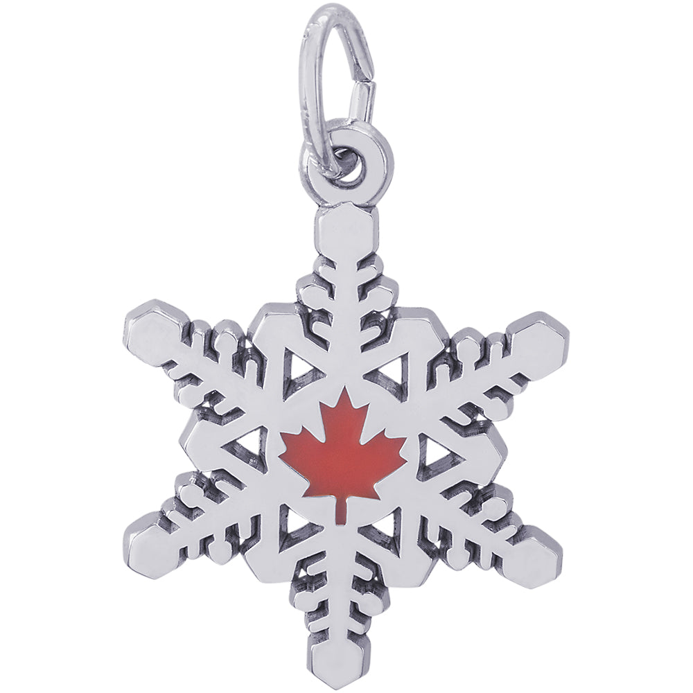Rembrandt Sterling Silver Canadian Snowflake Charm