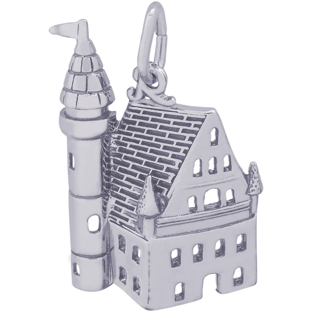 Rembrandt Sterling Silver Castle Charm
