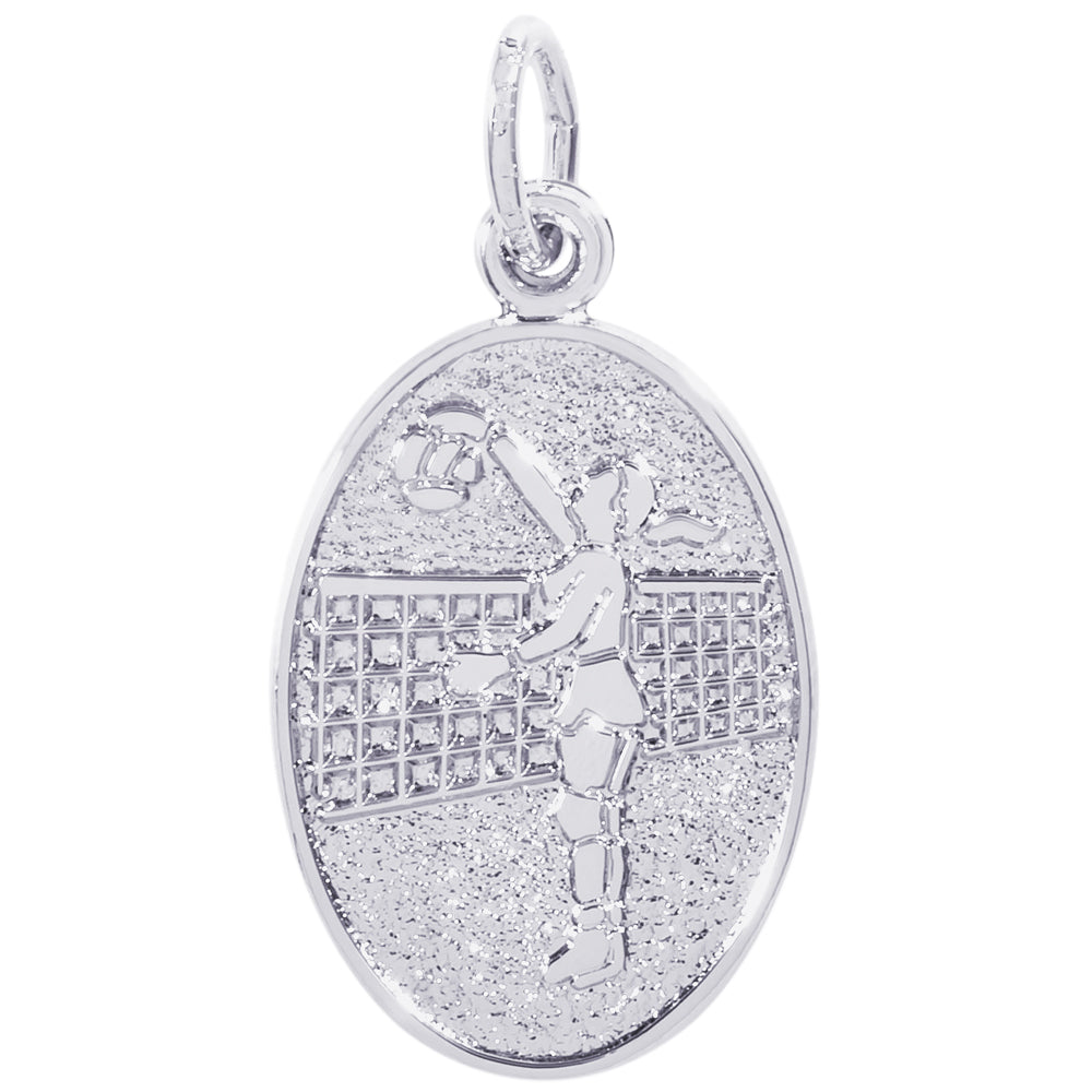 Rembrandt Sterling Silver Female Volleyball Charm