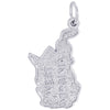 Rembrandt Sterling Silver West Virginia Charm