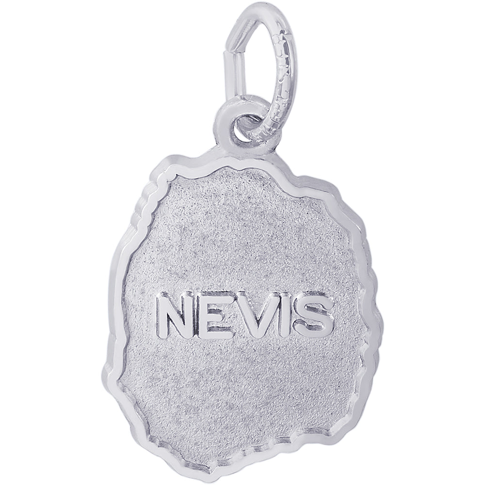 Rembrandt Sterling Silver ST. Kitts Nevis Map w/ Border Charm