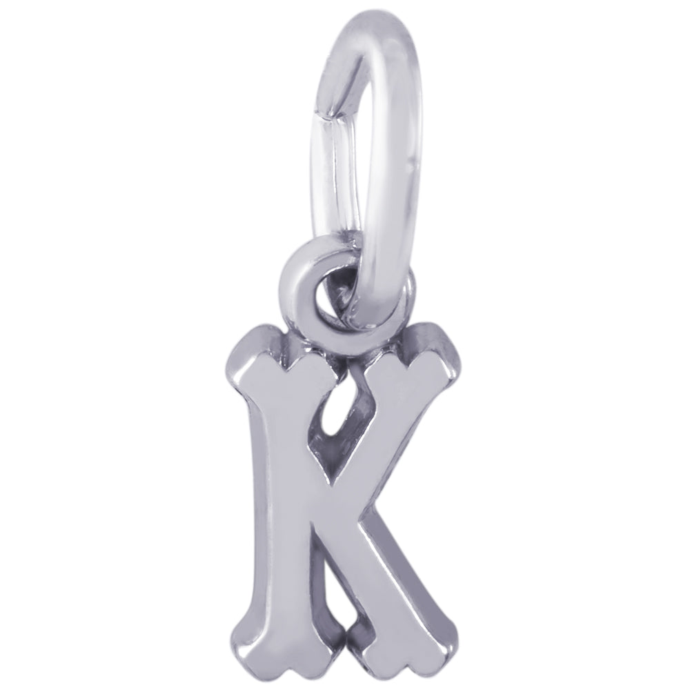 Rembrandt Sterling Silver Initial K Charm