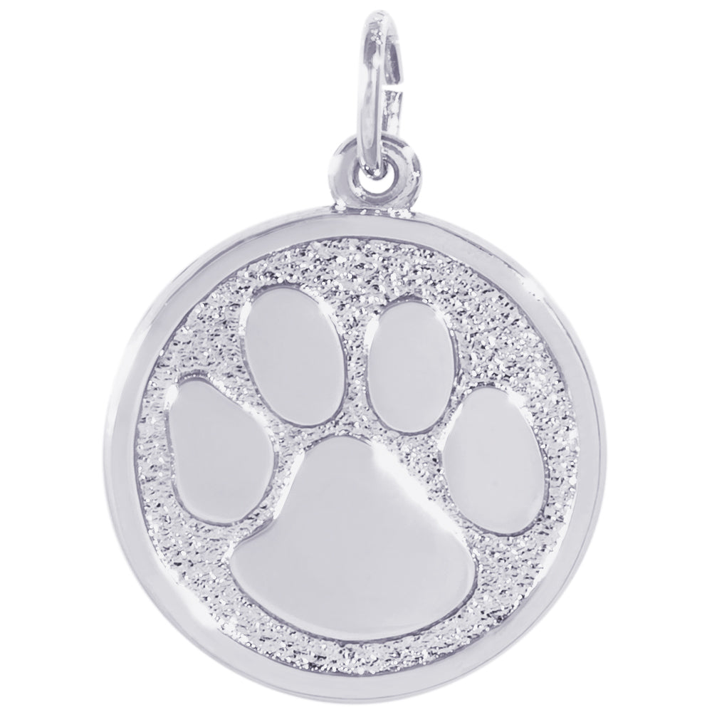 Rembrandt Sterling Silver Paw Print Charm