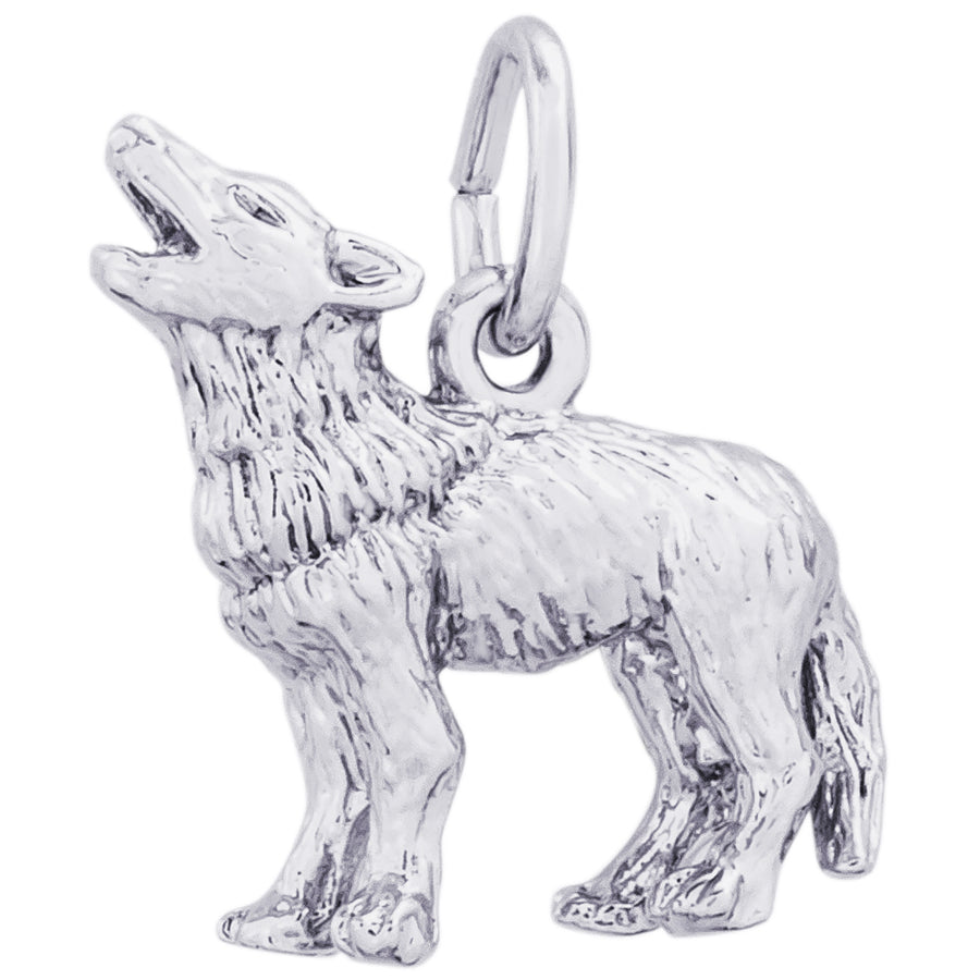 Rembrandt Sterling Silver Wolf Charm