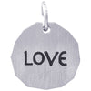 Rembrandt Sterling Silver Love Charm Tag Charm