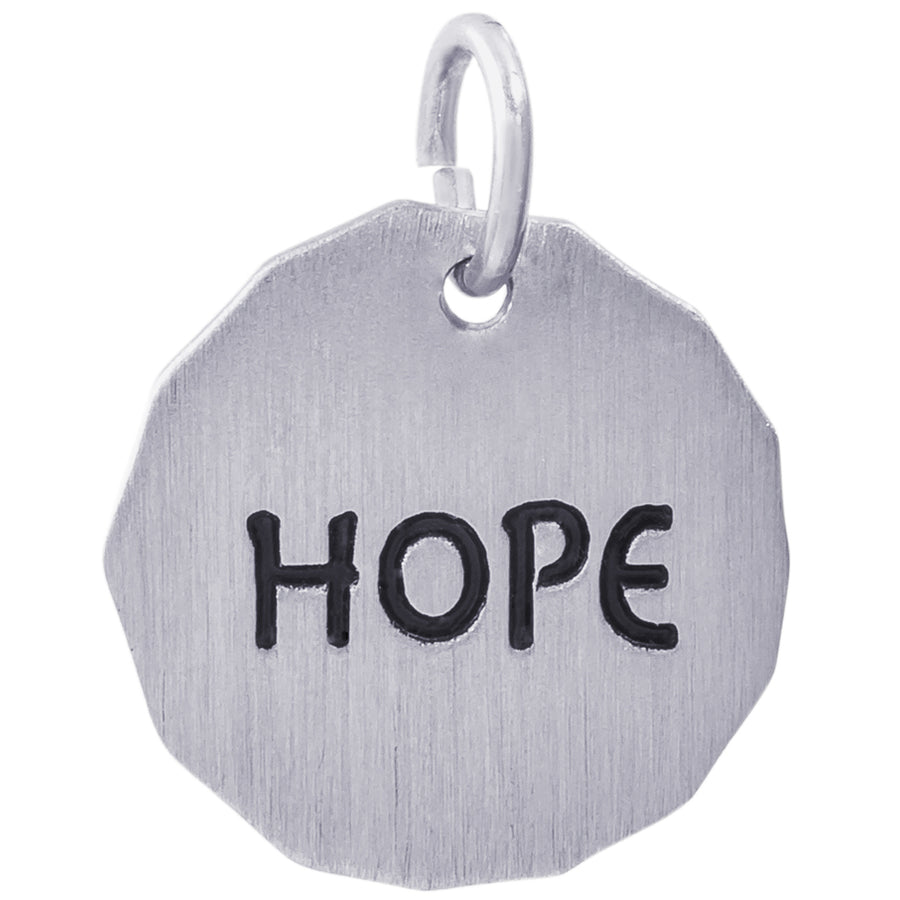 Rembrandt Sterling Silver Hope Charm Tag Charm