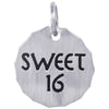 Rembrandt Sterling Silver Sweet 16 Charm Tag Charm