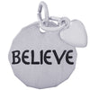 Rembrandt Sterling Silver Believe Tag W/Heart Charm